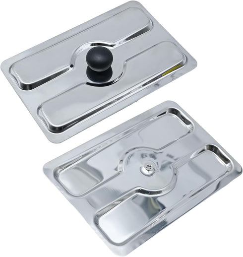 2pcs Toaster Dust Cover, Stainless Toaster Appliance Top Cover, Steel Electric Bread Maker Upper Cover for Bread Machine...
