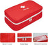 2Pack Portable Empty First Aid Bag Medical Storage Bag Mini Emergency Survival Pouch Bag for Camping Hiking Home Travel Red (2Pcs Red)...