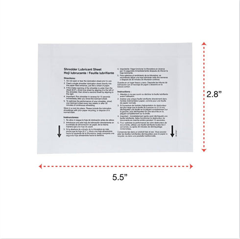 Paper Shredder Lubricant Sheets, Shredder Sharpening & Lubricating Sheets, Mess-Free Easy to Use - 5.5" x 2.8-24 Pack...