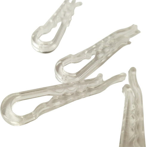U Shape Clear Durable Plastic Alligator Clips Shirts Folding Ties Socks Pants Hold Garments in Place (500 Alligator Clips)...