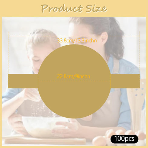 100 Pcs Parchment Paper for Sourdough Baking, 9 Inch Parchment Rounds for Baking Parchment Paper Sheets for Baking, 9 Inch Round Cake Pan Liners P...