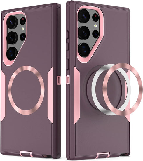 Designed for Samsung Galaxy S22 Ultra Case,Magnetic,Drop Protection Heavy Duty,Double Layer Protection,Compatible with MagSafe,Dustproof,No Yellow...