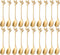 AnSaw 20-Pieces 4.7-Inch Small Coffee Spoons With Leaf Handle(Gold)...