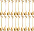 AnSaw 20-Pieces 4.7-Inch Small Coffee Spoons With Leaf Handle(Gold)...