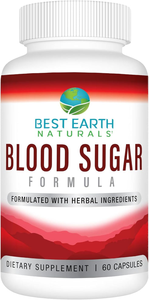 Best Earth Naturals Blood Sugar Formula with Cinnamon, Gymnema Sylvestre, Banaba, Guggul and More 60 Count...