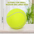 Pomeat 2 PCS Gaint Tennis Ball for Dogs, 9.5" Inflatable Large Tennis Balls Pet Chew Toy, Inflatable Rubber Non-Toxic Pet Toy Balls with Pump & Ne...