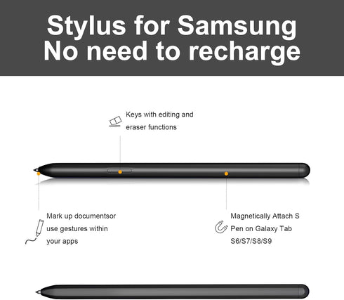 Stylus Pen for Samsung Galaxy Tab S6 Lite/S7 FE /S7+/S8/S8+, Galaxy Note 20?Note 20 Ultra 5G, with 4096 Pressure Sensitivity (Black)...