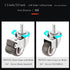 Stem Casters, 360 Degree Swivel Stem TPR Wheels with Metric M6-1.0x15mm Thread Rods Replacement Industrial Castors for Carts, Furniture, Dolly, Wo...