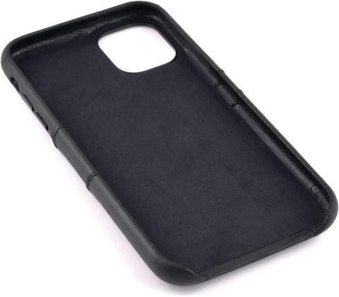 Dockem Wallet Case for iPhone 11: Built-in Metal Plate for Magnetic Mounting & 2 Credit Card Holders (6.1" Exec M2, Synthetic Leather, Black)...