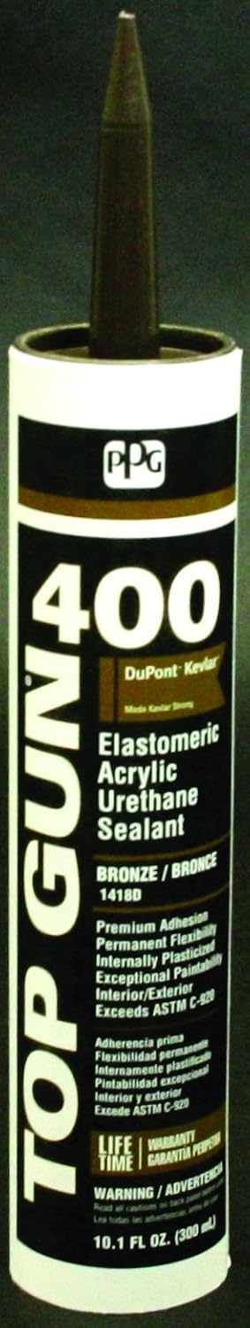 Top Gun 400 Sealant, Elastomeric Acrylic Urethane, Exceptionally Tough, Durable, Premium Grade Sealant...