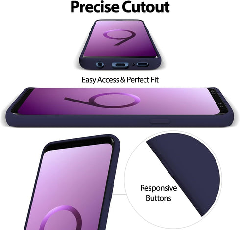 GOOSPERY Liquid Silicone Case for Galaxy S9 5.8"(2018) Silky-Soft Touch Full Body Protection Shockproof Cover Case with Soft Microfiber Lining (Na...