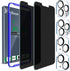 Ferilinso for iPhone 14 Plus iPhone 13 Pro Max Privacy Screen Protector 2 Pack 9H Anti Spy Tempered Glass with 2 Pack Camera Lens Protector Case F...