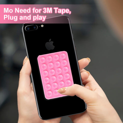 Adhesive Phone Case Stand, suitable for iPhone and Android silicone phone accessories, hands-free Fidget toy mirror shower phone stand, TikTok vid...