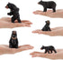 Realistic Wild Life Jungle Animal Figures Model Black Bear Family Playset Eduactional Toys Playset Figurine Statue Classroom Desktop Decoration fo...