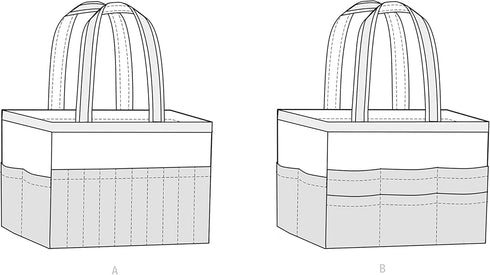 Simplicity Organizer Tote Bag Sewing Pattern Kit, Code S9527, One Size, Multicolor...