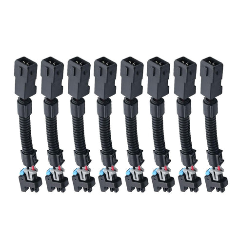 8pcs LS1 LS6 LT1 EV1 Injector Harness?Pigtails to Multec LQ4, LQ9 4.8 5.3 6.0 Delphi Adapters...