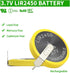 EEMB 5PCS LIR2450 Rechargeable Battery 120mah 3.7V Lithium-ion Coin Button Cell Batteries with Solder Tabs...