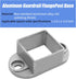 10Pcs 1-1/2 Inch Aluminum Alloy Upright Fixed Bracket, Deck Railing Bracket Post for Deck Cable Railing, Fence, Handrail Railing, Mailbox Post Hol...