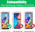 Case for Galaxy A21, Phone Case for Samsung A21 Girls Women Butterfly Black Fantasy Square Case with Ring Stand Lanyard Drop Protector Cover for S...
