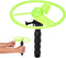 Botabee Flying Disc Launcher Toy for Kids - 4.5" Pull String Launcher Glowing Disk for Outdoor Fun - Durable Plastic Flying Disc Toy - Early Child...