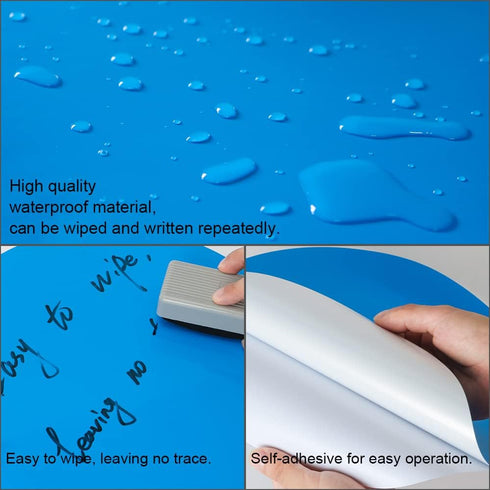 24 Pack Dry Erase Circle Dots, Colorful Whiteboard Desktop Writing Spots for Classroom Tables, Removable Vinyl Stickers Wall Decals for School Tea...