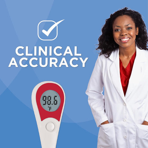 Healthwise Digital Thermometer | 8-Second Readout | Jumbo Backlit Display | Flexible Tip...