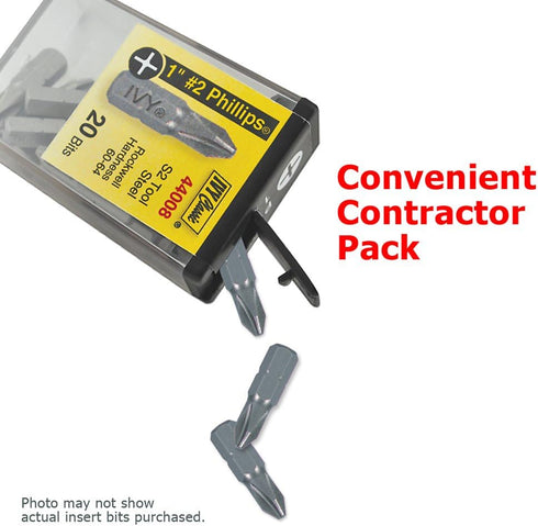 IVY Classic 44142 2-Inch #2 Square Power Bit, Impact Plus, 10-Piece Contractor Pack...