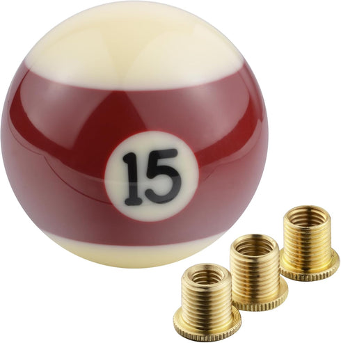 Resin Pool Ball Gear Shift Replacement Handle Number 15 Lever Stick Shifter Knob Car Grip Head for Most Manual Automatic Vehicles, Brown...