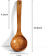 FJNATINH Wooden Ladle with Long Handle, Handmade Soup Ladle for Cooking Kitchen Cookware...