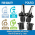 3-in-1 Liquor Pour Spout | Olive Oil Spout with Built-in Caps for Optimal Fly and Dust Protection - Dishwasher Safe, Hygienic Alcohol Speed Spouts...