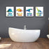 CHIEN-CHI LILI Wash Your Hands Dinosaur Bathroom Art Prints Set of 4(8”X10”), Motivational Quote Bathroom Room Decor for Kids Girls Boys Daughter ...