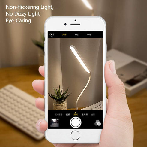 Cordless Desk Table Lamp Reading Light Rechargeable Battery 2200m,Touch 3 LED Modes,Dimmable,Small,Gooseneck, Highest 17.7",Lamp for Kids Bedroom ...