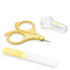 PAFASON Baby Round Tip Safety Manicure Nail Scissors and Baby Glass Nail File Set, Stainless Steel, Czech Float Glass, Ideal Shower Gift for Infan...