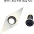 Diamond Tungsten Carbide Insert 32mm Replacement Cutter Knives with Sharp Point fit for DIY Wood Lathe Turning Detailer Tools Kit or Woodworking M...