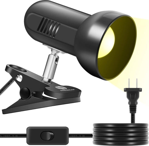 RONG&LAN LED Metal Clip On Light Clip on Lamp for Desk, 360° Adjustable Clamp Reading Light for Bed, Eye-Friendly Book Night Light for Desk Bed Ta...