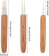 4pc Dreadlock Crochet Needle Hook for Hair Tool 0.75 0.5mm Crochet Hooks Needle for Hair Dreadlocks Bamboo Handle Weaving Needles Steel Crochet Ho...