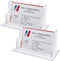 Business Card Holder for Desk Clear Acrylic Business Card Display Stand for Office Exhibition Home, 1 Slot Horizontal (Pack of 2)...