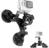 3-Cup Action Camera Suction Cup Mount Motion Camcorder Car Windshield Hood Door Trunk Lid Holder/w Ball Head Compatible with GoPro Sony DJI OSMO A...