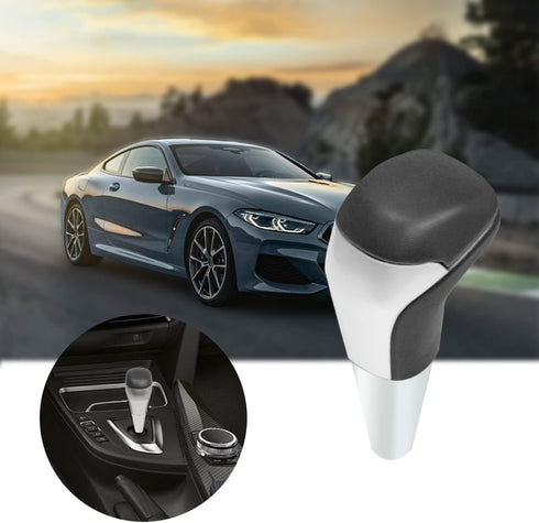 Gear Shift Knob Fit for Land Cruiser 2007-2021 Car Accessories ABS & Leather Inner Gear Shift Knob Replacement Silver...