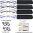 4 Pack Computer Blue Light Blocking Reading Glasses Flexible Lightweight Anti Eyestrain Portable Readers for Women Men +2.00...