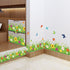 Amaom® Removable Beautiful Green Sunflower Flowers Grass with Flying Butterfly Wall Decals Murals Home Art Decor Peel Stick Wall Stickers for Wall...
