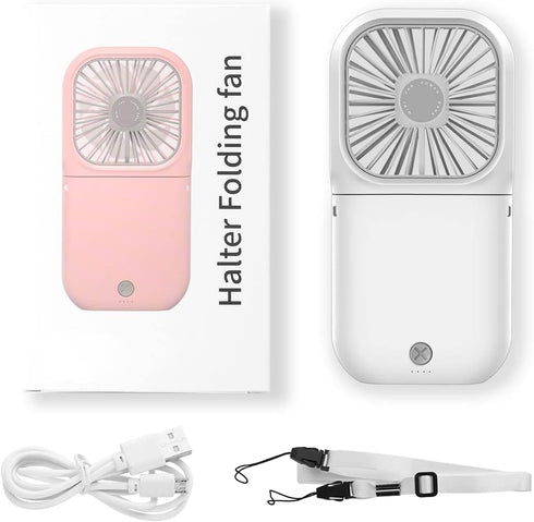 AICase Handheld Portable Mini Fan Small Battery Operated Fan 6 in 1 Personal Fan 3000 mAh USB Rechargeable,3 Speed Adjustable,Neck lanyard for Off...