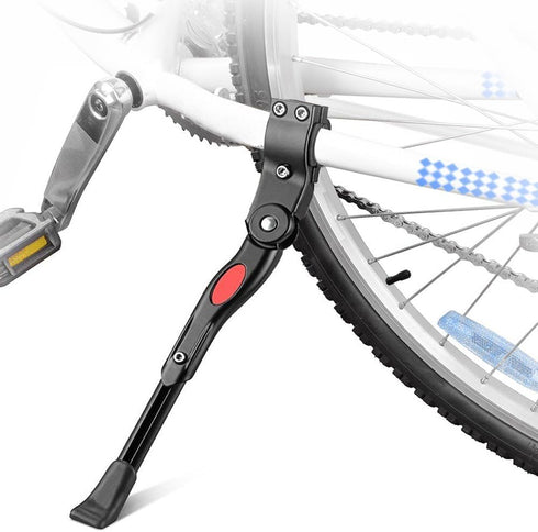 Bike Kickstand Adjustable Aluminum Alloy Bicycle Side Support, Bicycle Kickstand with Non-Slip Foot Pad Fit for 22" 24" 26" 28" Mountain Bike/700 ...