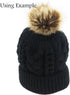 Faux Fur Pom Pom with Elastic Loop DIY 12pcs Fluffy Pompom Ball for Knitted Accessories Hat Shoes Scarves Bag Keychain Charms 3.9in (Brown)...