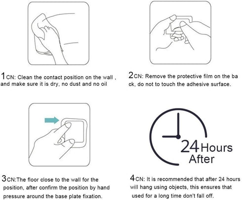 Adhesive Hooks Wall Hooks Hangers Heavy Duty Waterproof Stainless Steel Sticky Hanger Hook for Kitchen Utensils, Keys, Robe, Coat, Towel, Bags-Bat...