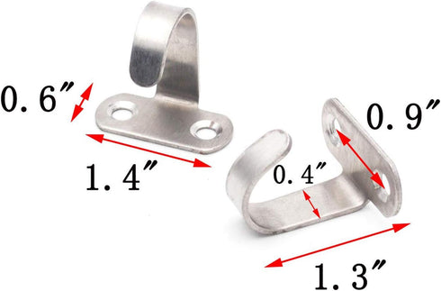 XMHF 10 Pack Stainless Steel Screws Mount Ceiling Hooks, Under-Shelf Coat Hook, Towel Robe Clothes Hook Hanger for Bathroom Kitchen Cabinet...