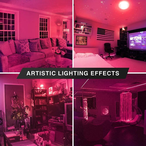 2 Pack BlueX LED A21 Pink Light Bulbs - 15W (120Watt Equivalent) - E26 Base Pink LED Pink Bulb, Party Decoration, Porch, Home Lighting, Holiday Li...