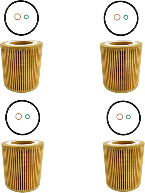 11427953129 Oil Filter Element Set Fit for BMW 128 135 323 325 328 330 335 428 435 525 528 530 535 640 740 Hybrid 3 5 7 M235 X1 X3 X4 X5 X6 Z4-4 P...