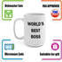 Dunder Mifflin (The Office) World's Best Boss TV Television Show Ceramic Mug Coffee (Tea, Cocoa) 15 OZ Mug, Official Michael Scott Mug As Seen On ...