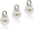 100pcs 8mm White Imitation Pearl Charms Pendants Faux Pearl Beads Charms with Rhinestone for Dangle Earrings Necklace Jewelry Making...